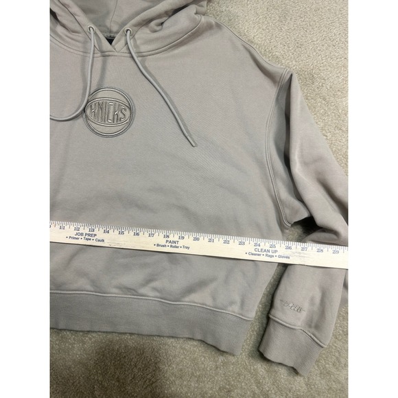 Pro Standard New York Knicks Cropped Hoodie Luxury Athletic Collection XL Cream - Picture 4 of 8